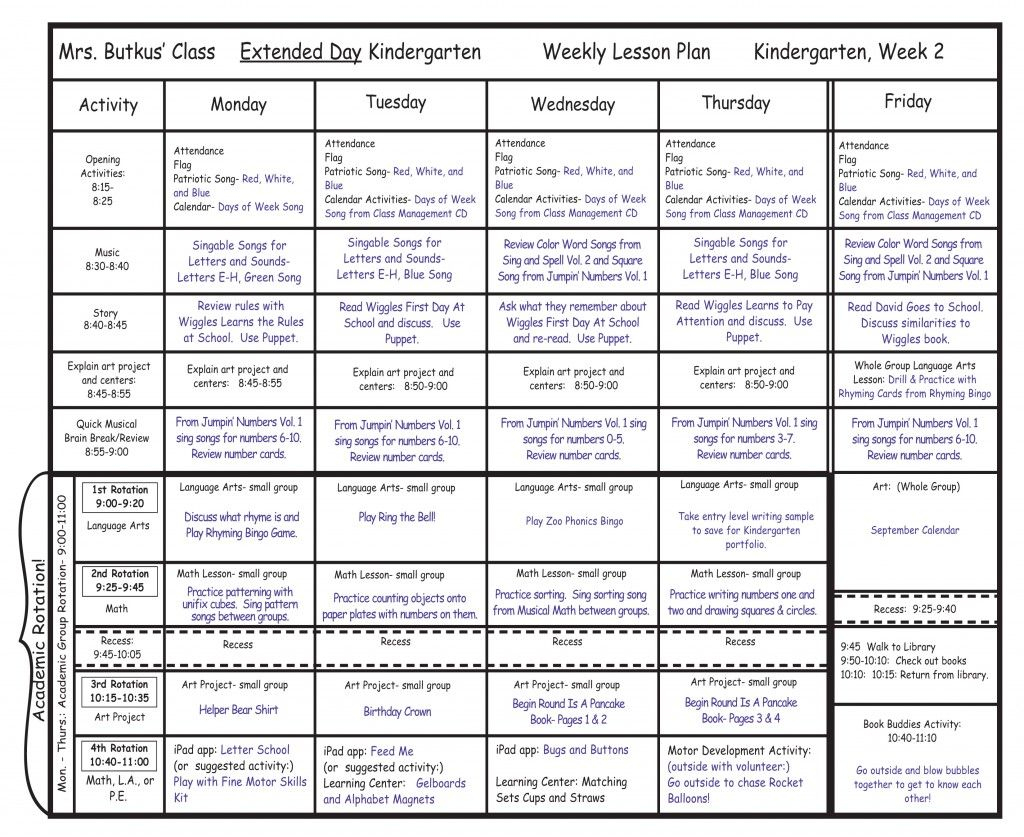 Kindergarten Lesson Plans: Week Two! | Kindergarten Lesson