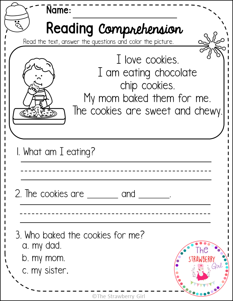 Kindergarten Reading Comprehension Passages - Winter