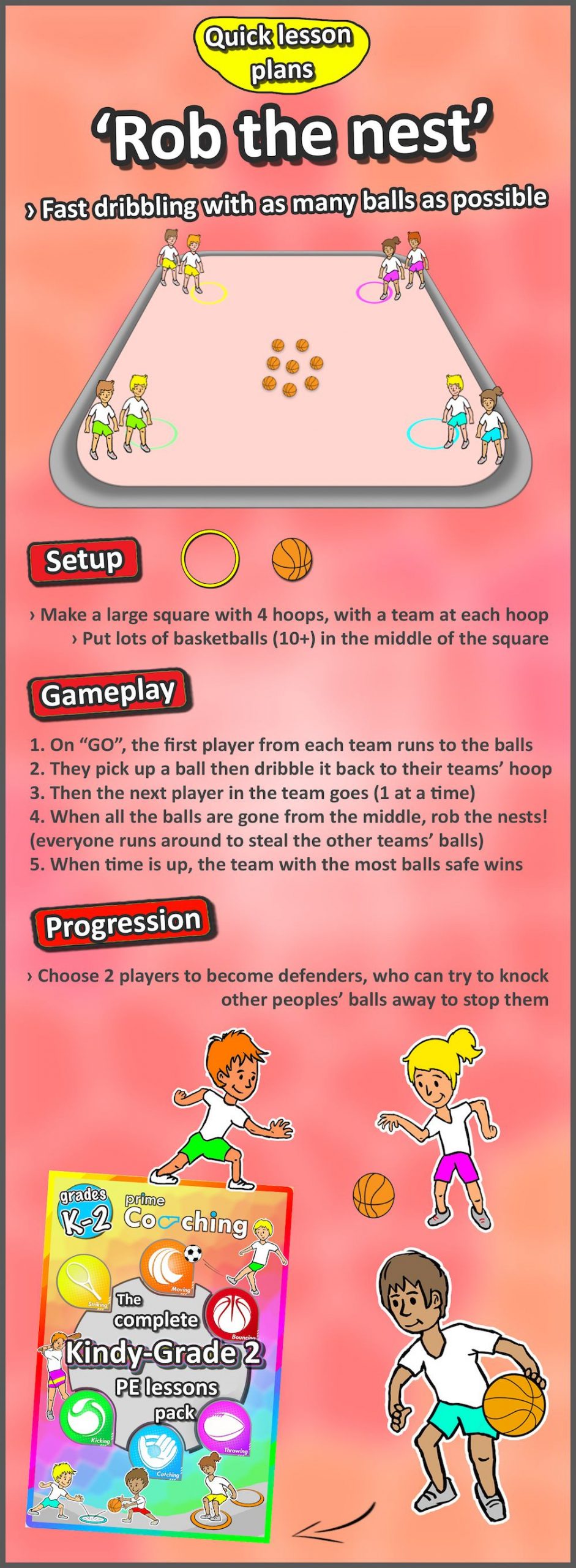 Kindergarten To Grade 2 Pe Games - Complete Sport Skill And