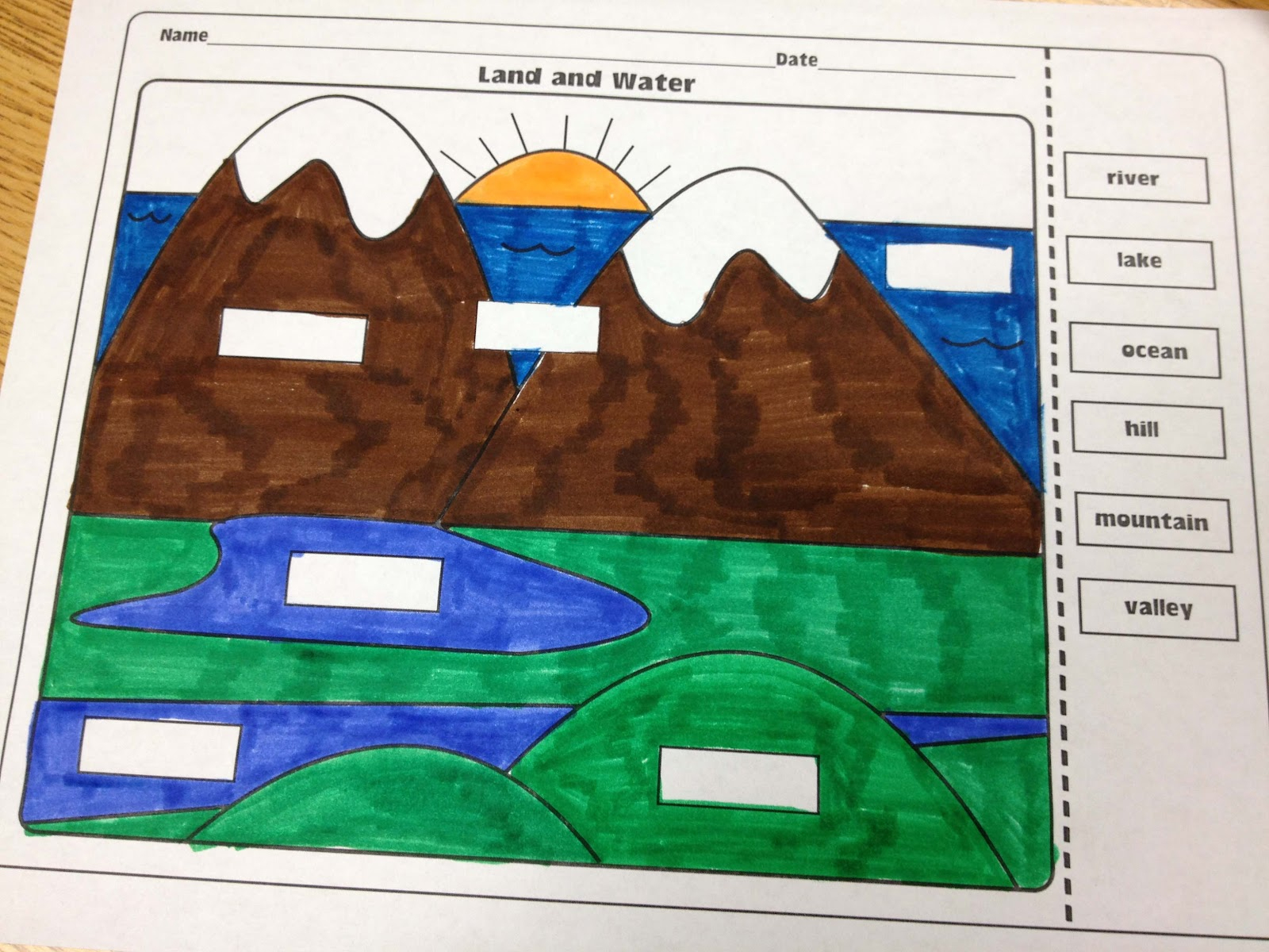Landforms And Bodies Of Water Freebie! - The Lesson Plan Diva