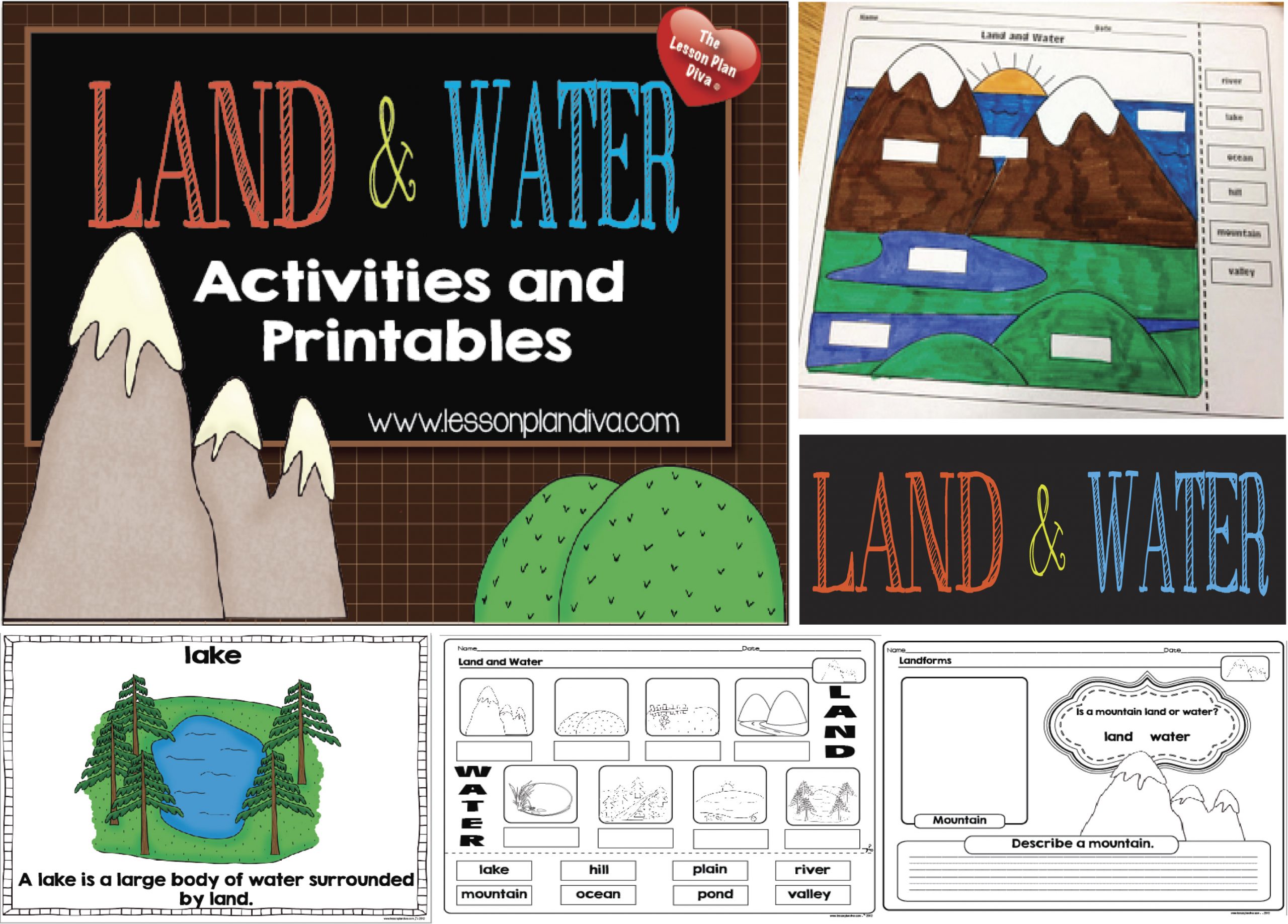 Landforms And Bodies Of Water Freebie! - The Lesson Plan Diva