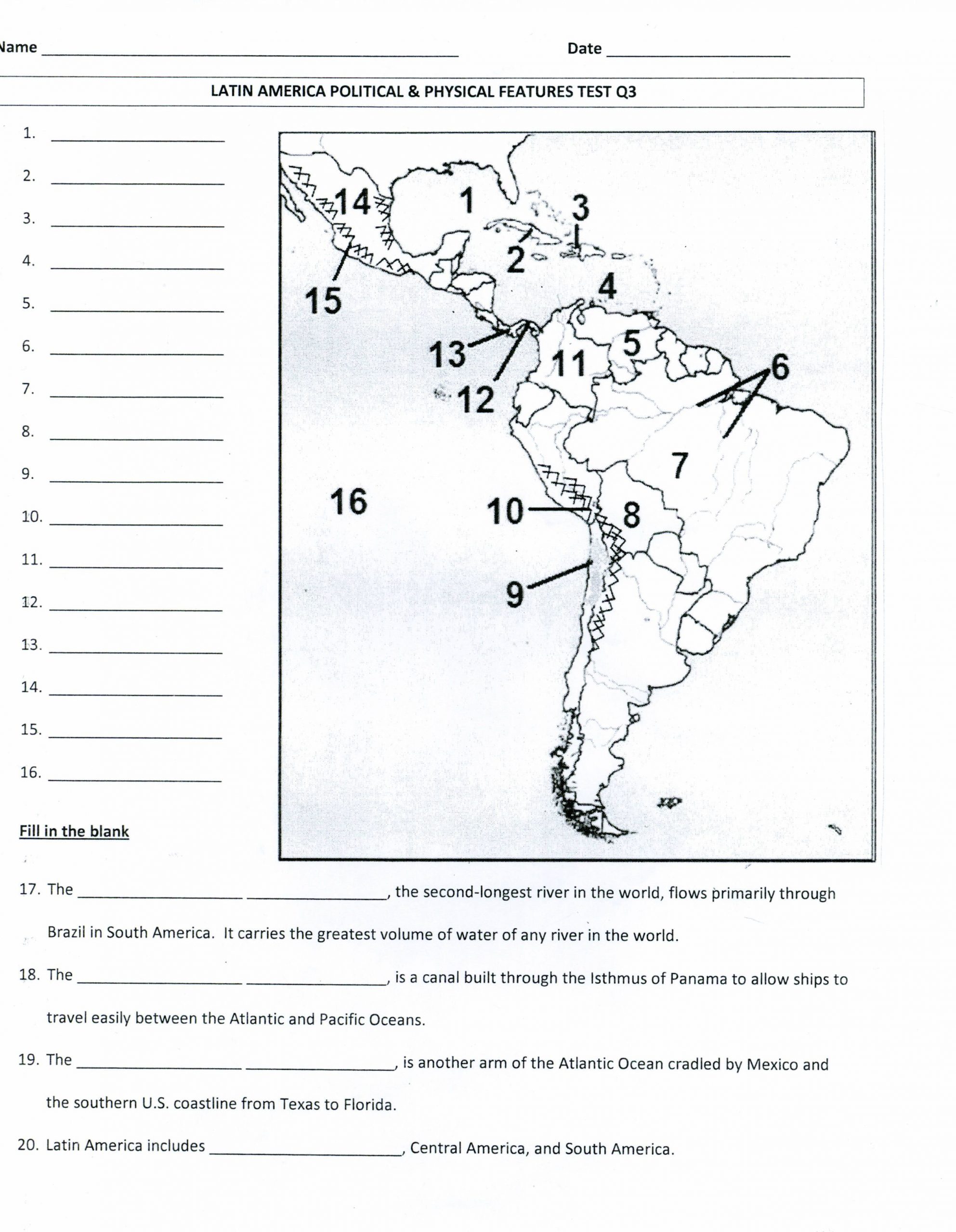 Latin America Physical And Political Map - Mrs. Davis&amp;#039; 6Th