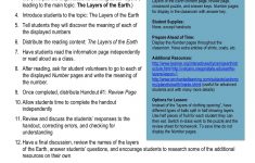 Layers Of The Earth Lesson Plan 5th Grade