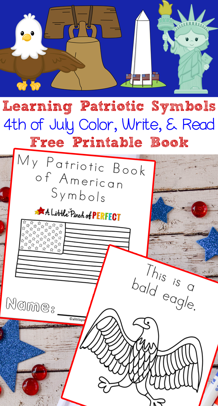 Learning Patriotic Symbols Free Printable 4Th Of July Book