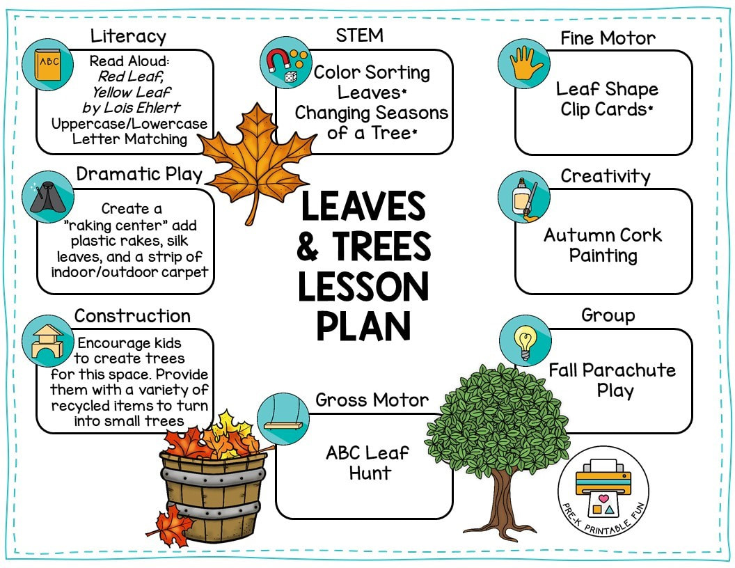 Leaves/trees - Pre-K Printable Fun