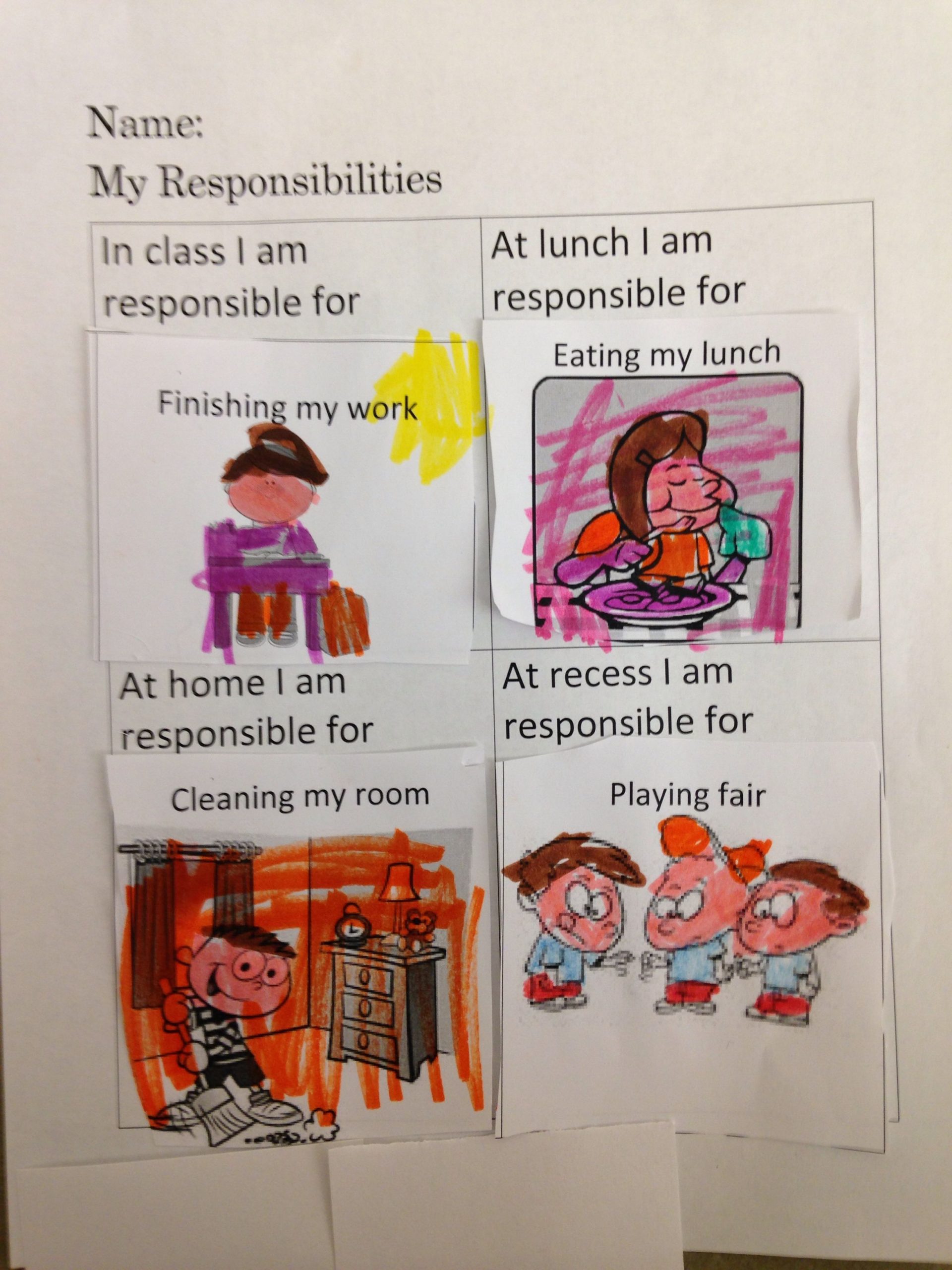 Lesson 1 In Responsibility Unit- Match The Responsibility