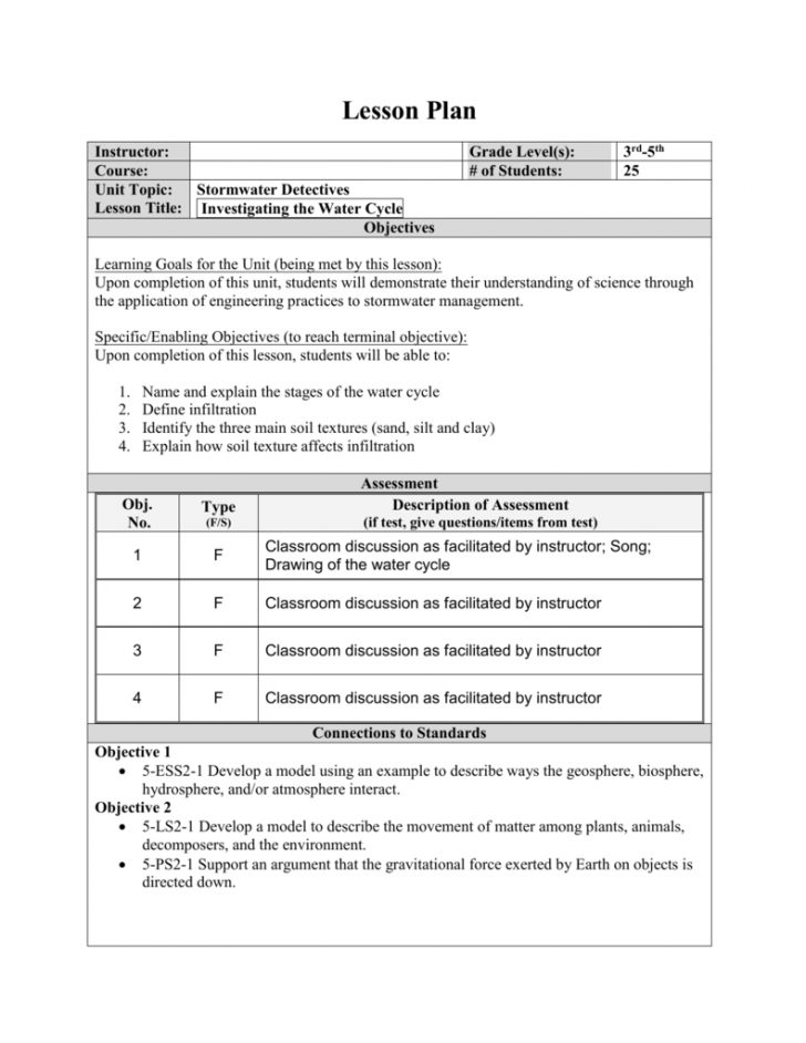 The Water Cycle Lesson Plans 3rd Grade - Lesson Plans Learning