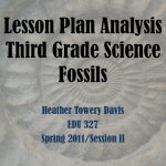 Lesson Plan Analysis Third Grade Science Fossils