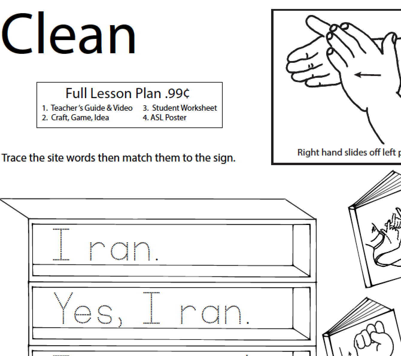 Lesson Plan- Clean | Lesson Plans, Teacher Signs, Site Words