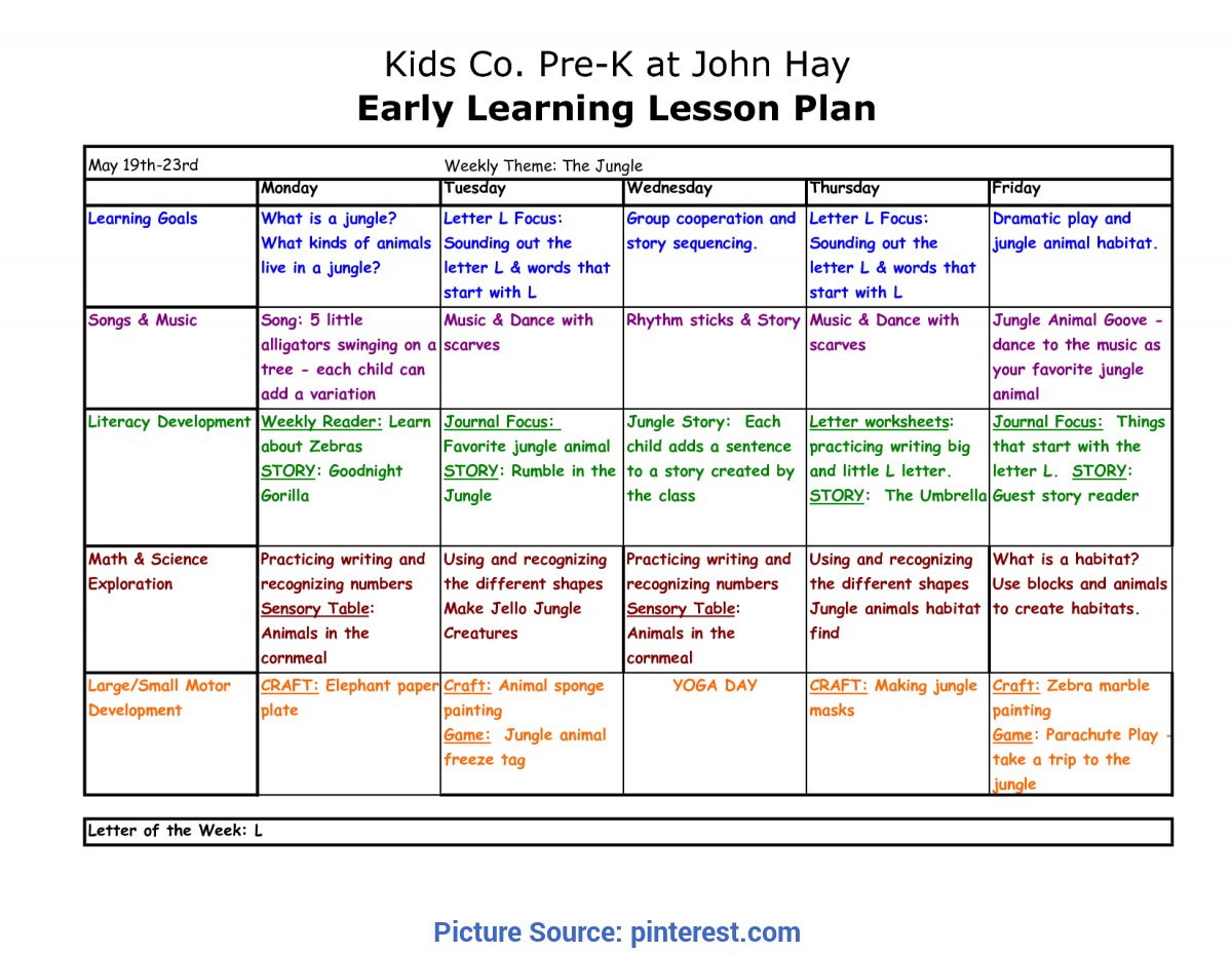 Lesson Plan For May - Menom