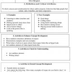 Lesson Plan For Teaching: Give Respect   Pdf Free Download
