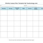 Lesson Plan Format 7 Weekly Lesson Plan Template For