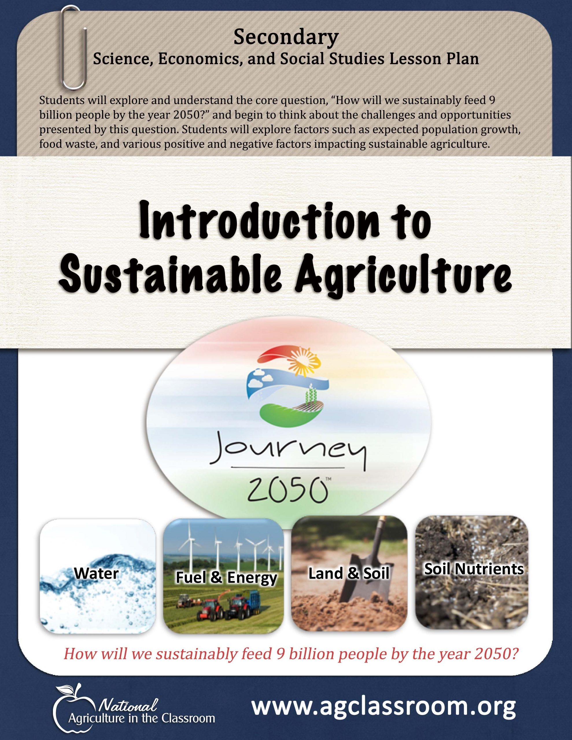 Lesson Plan Introducing Secondary Students To Sustainable