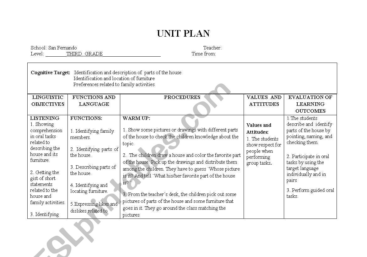 Lesson Plan My Family - Esl Worksheetbmwgordita