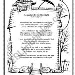 Lesson Plan: Poem "acquainted With The Night"robert