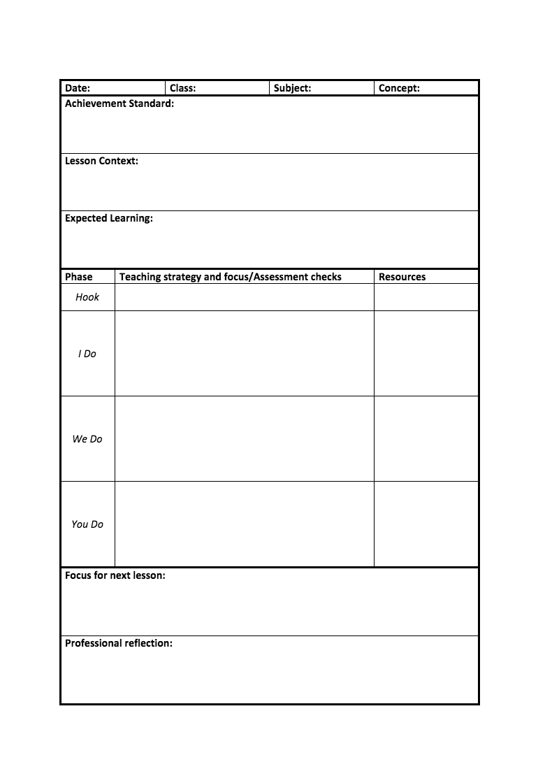 Lesson Plan Template - Tutors Field Blog