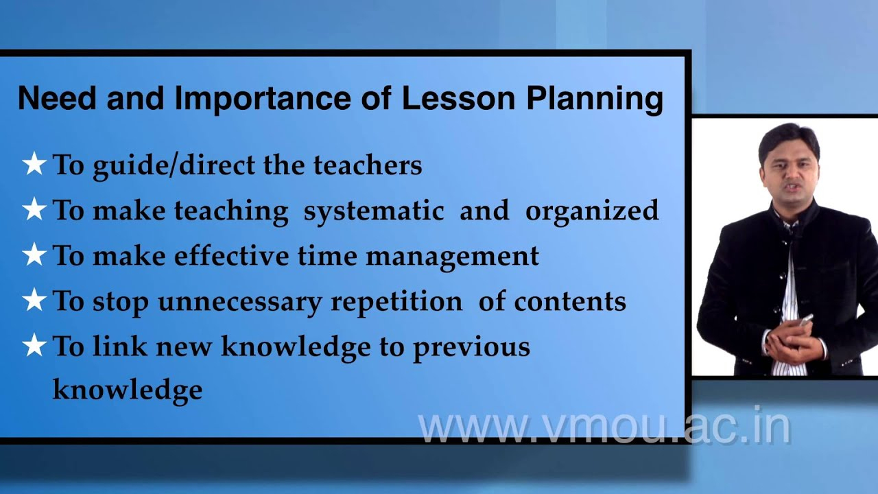 Lesson Planning: Need And Importance