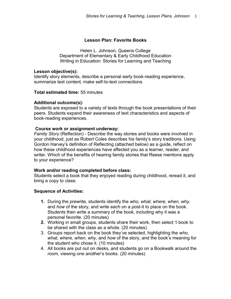 Lesson Plans - College Writing 2