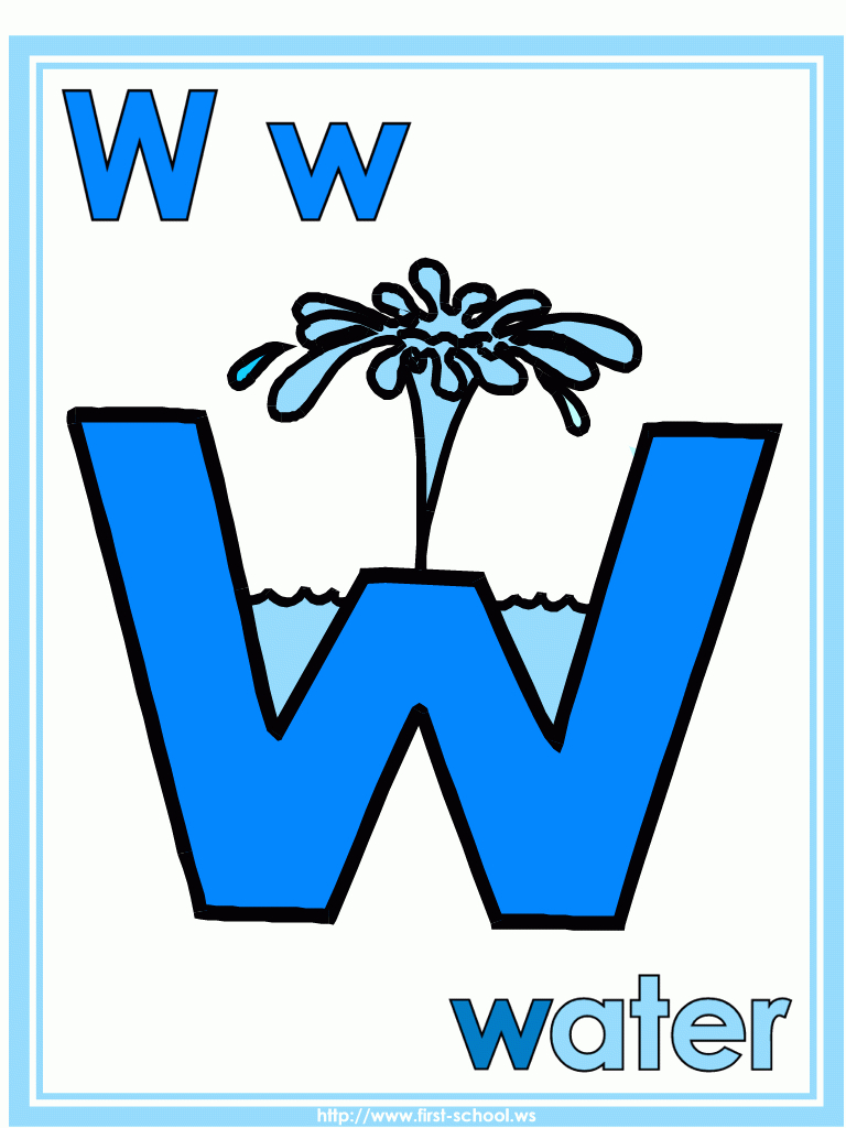 Letter W Water Theme Lesson Plan Printable Activities