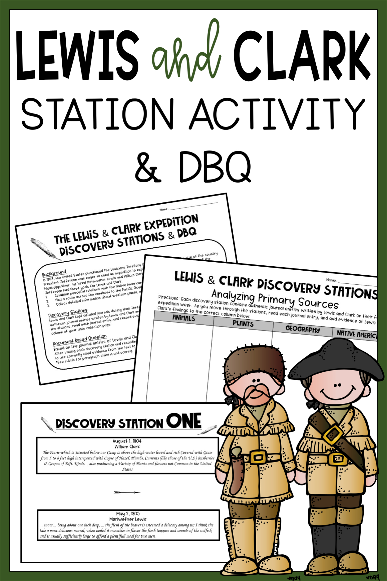 Lewis And Clark Expedition - Discovery Stations And Dbq
