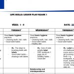 Life Skills  Lesson Plan Grade 1 | Wced Eportal