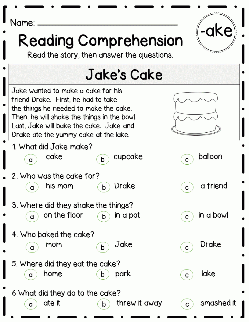 Long Vowel Word Families Reading Comprehension &amp;amp; Word Work