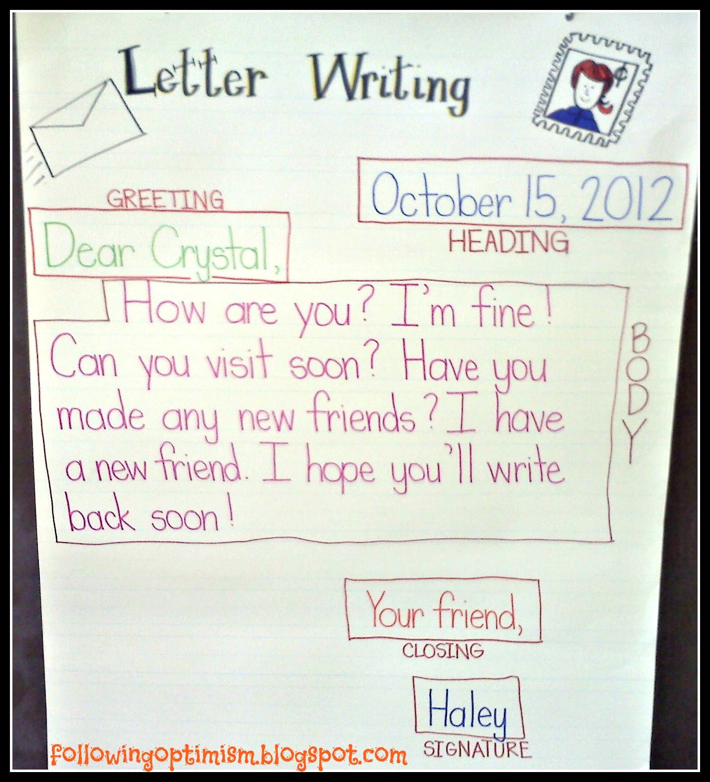 Lots And Lots Of Anchor Charts And Rain! | Letter Writing