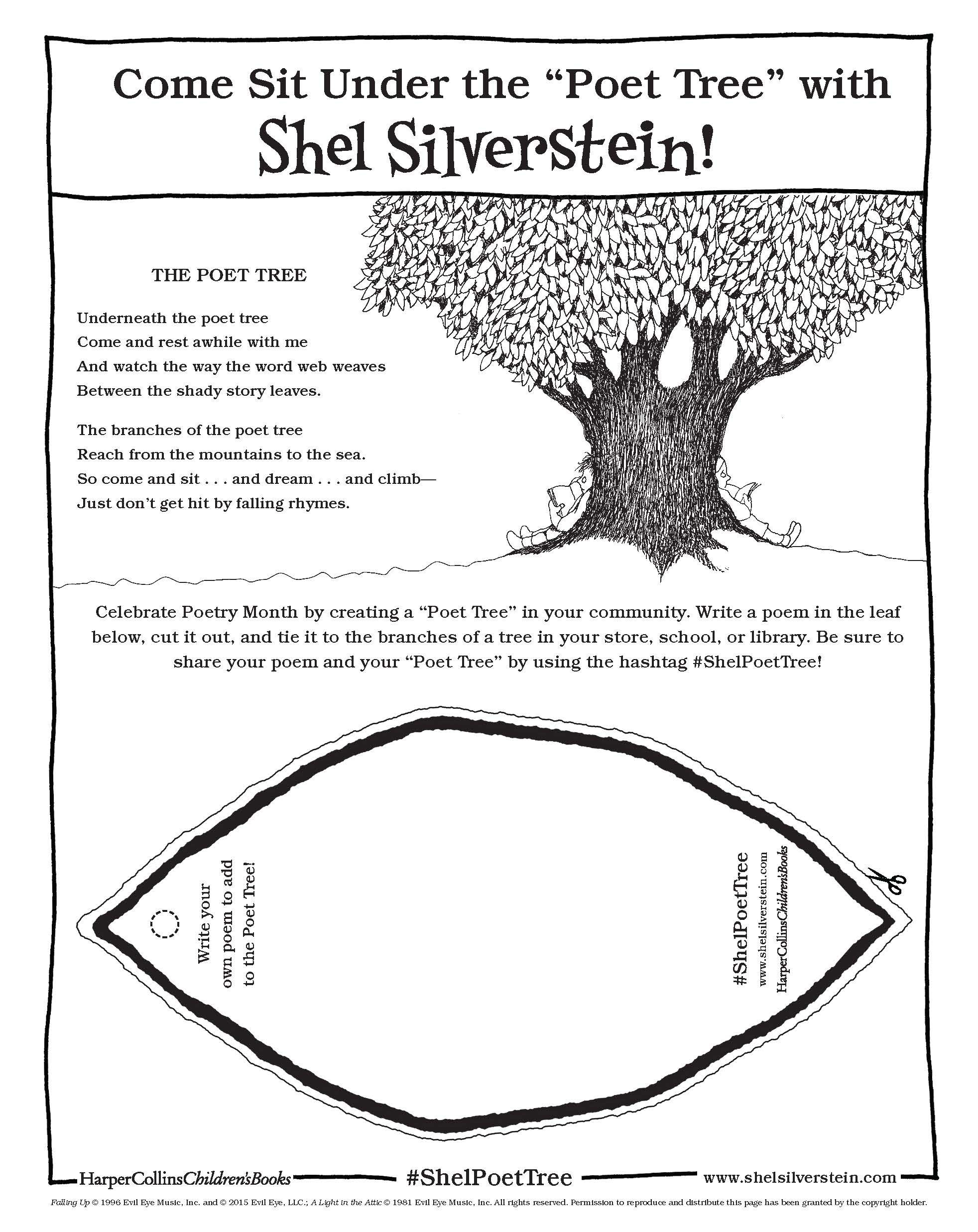 Lots Of Workbooks With Shel Silverstein Poems | Shel