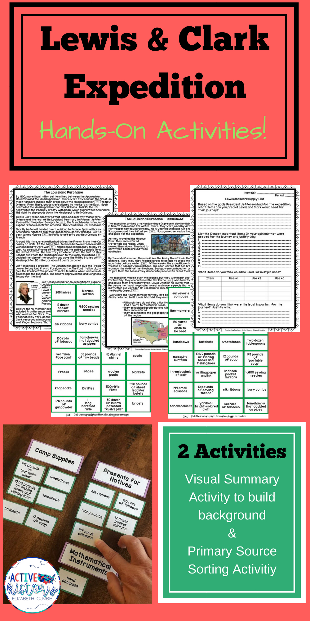 Louisiana Purchase Lewis And Clark Activities (Baggies): 2