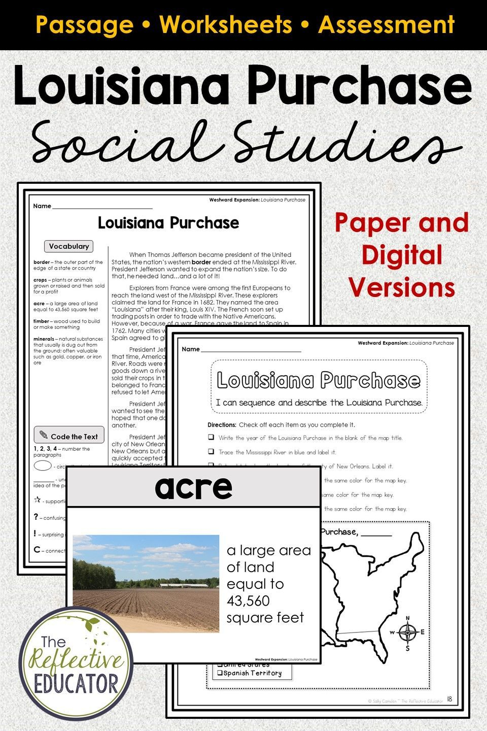 Louisiana Purchase | Westward Expansion | Social Studies
