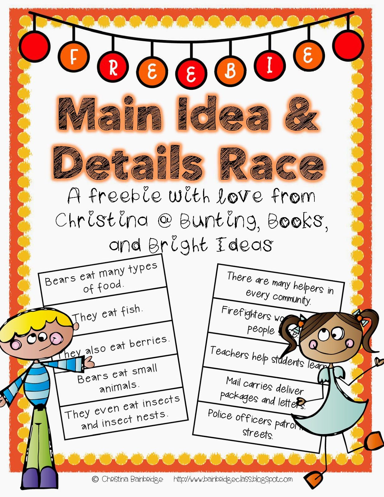 Main Idea And Details *freebie*! | Teaching Main Idea