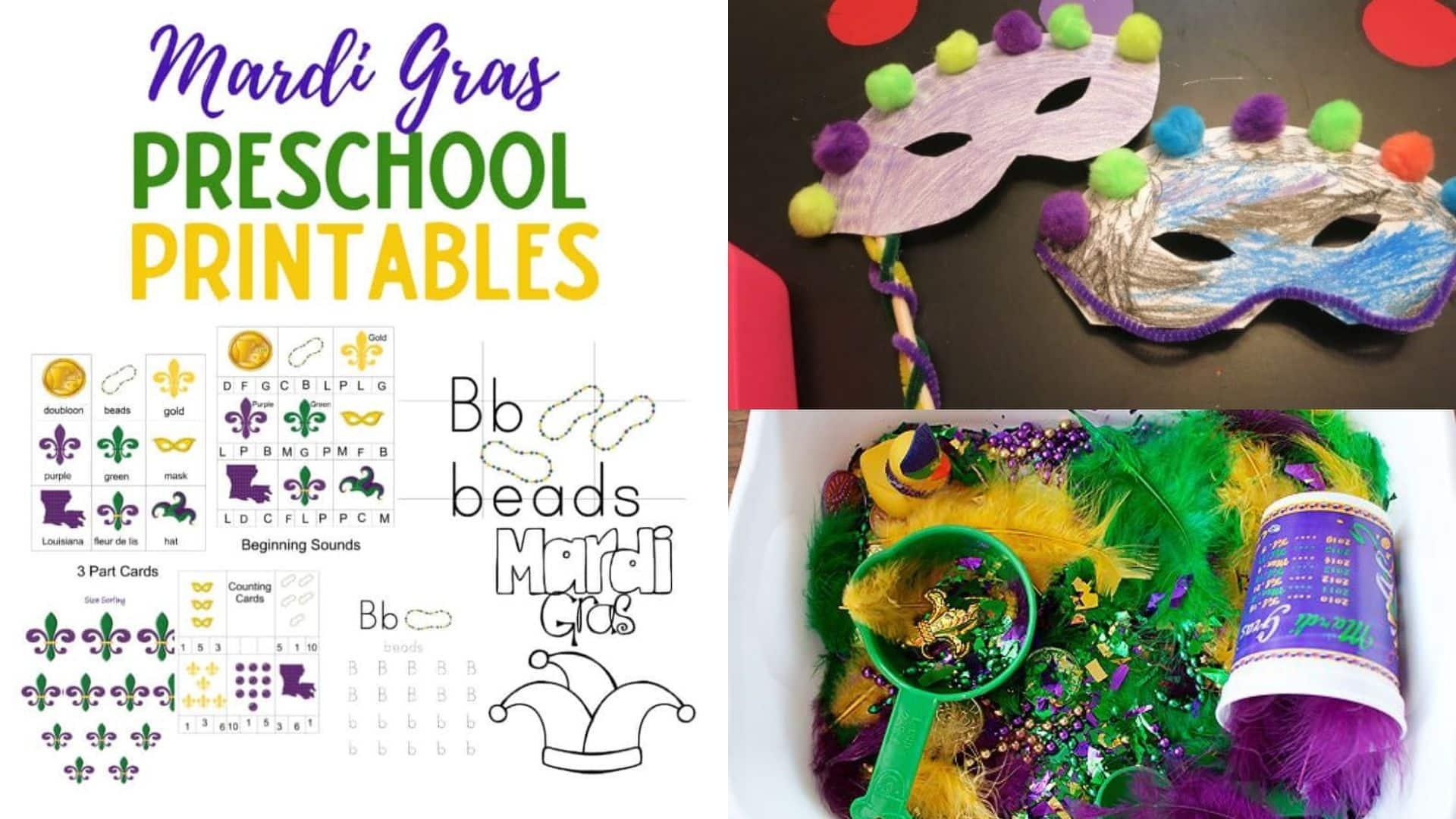 Mardi Gras Preschool Activities ~ Pint-Sized Cities