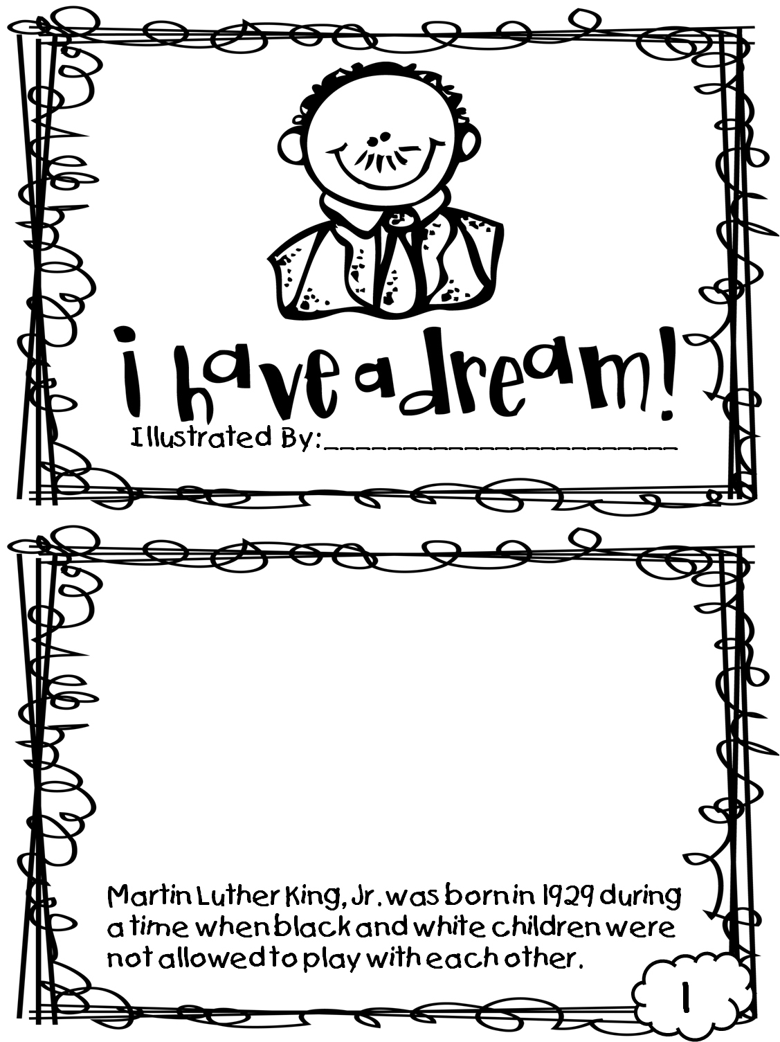 Martin Lutherng Jr Dream Worksheet Coloring Page Pages And