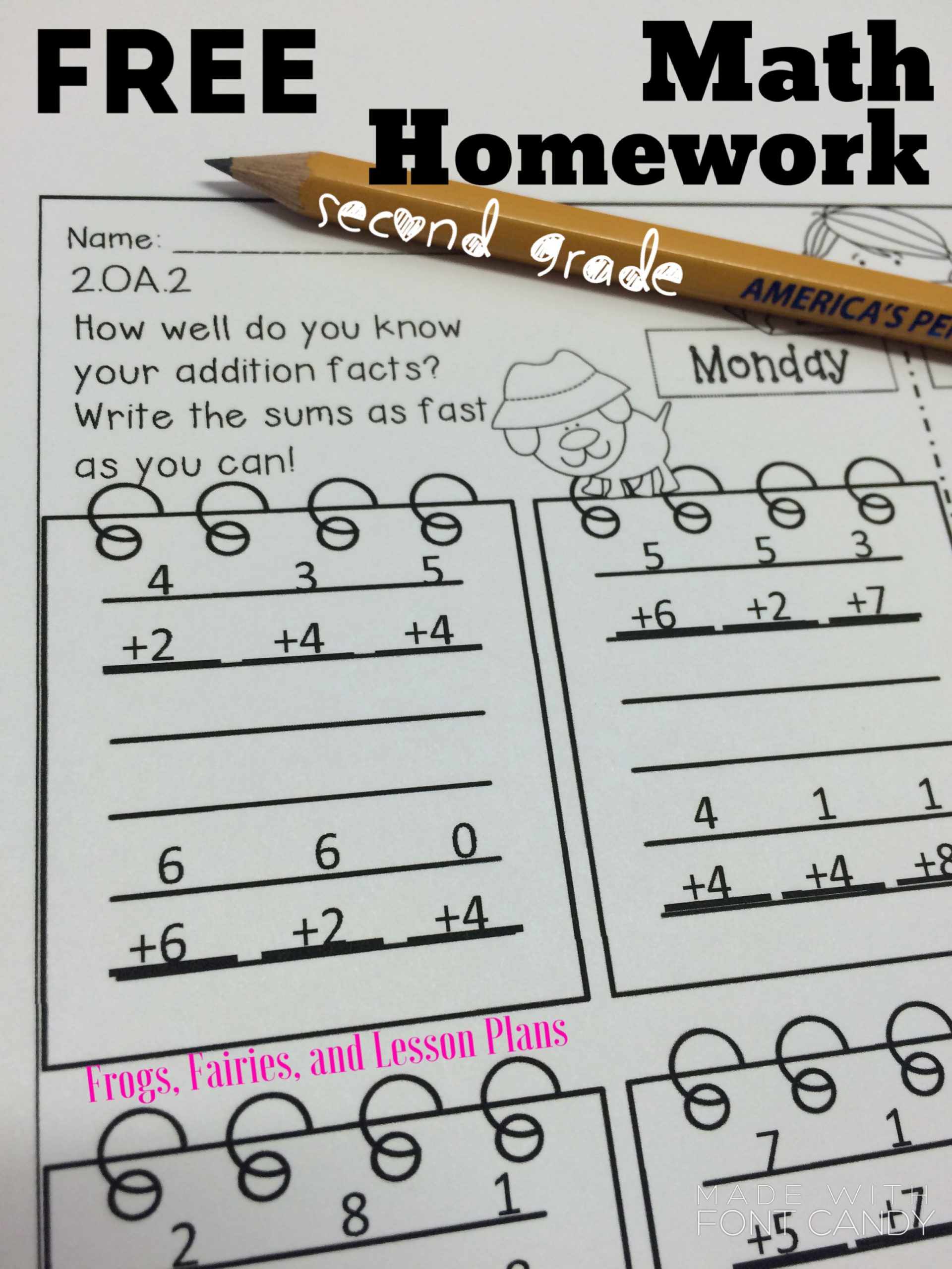 Math Homework For 2Nd Grade - Free Sample | Second Grade