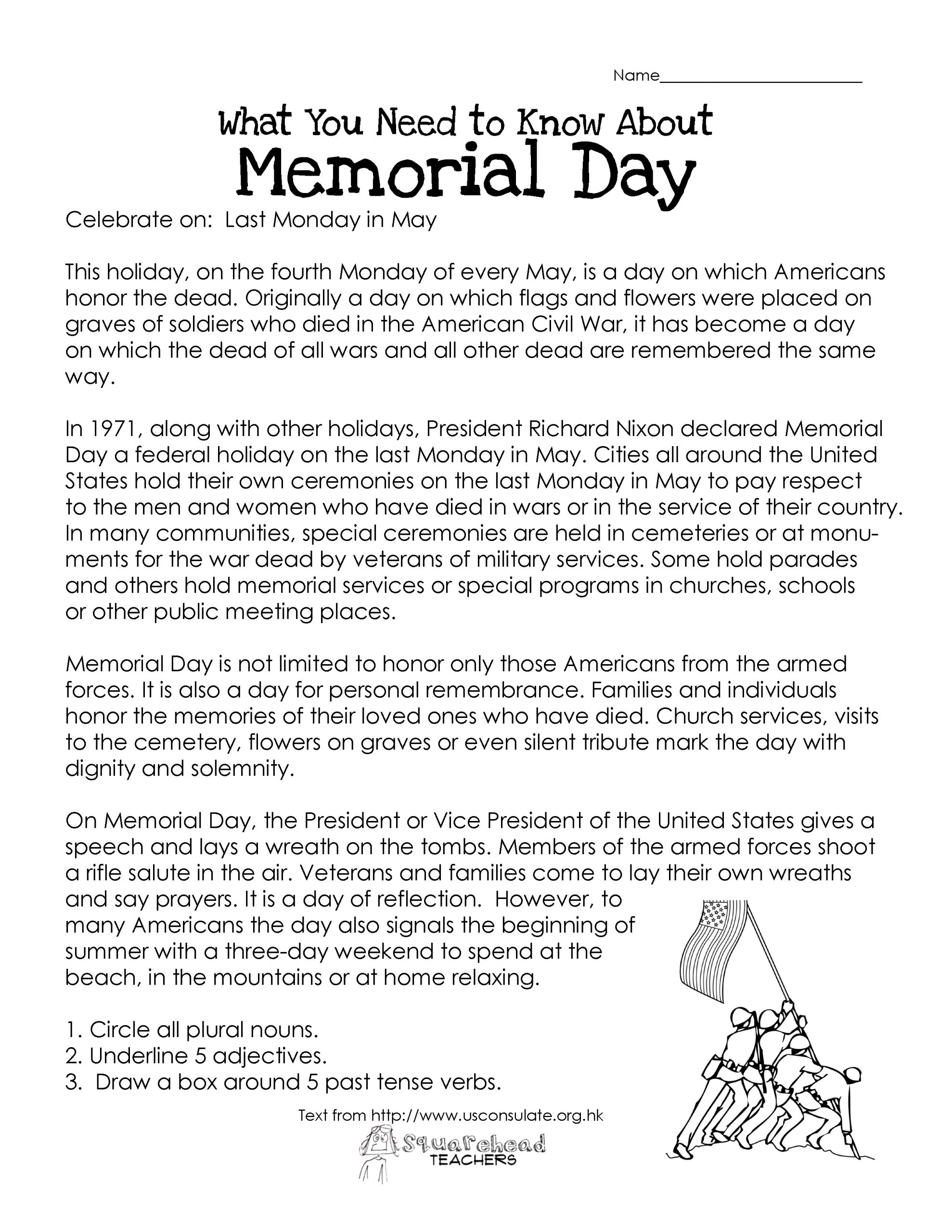 Memorial Day Printable Activities That Are Current