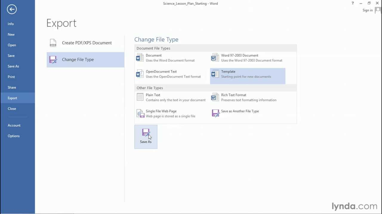 Microsoft Office Tutorial: Creating Lesson Plan Templates | Lynda