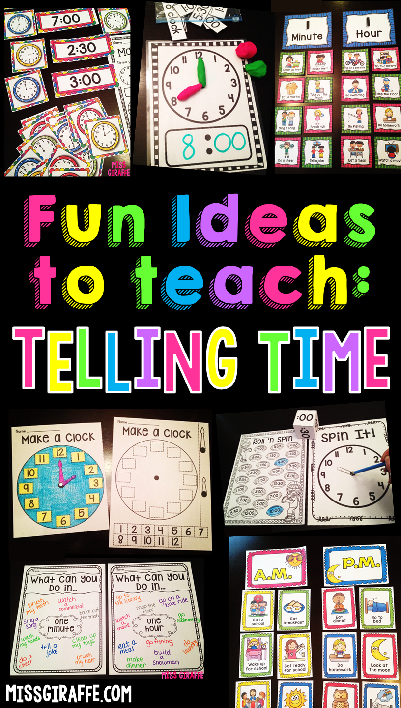 Miss Giraffe&amp;#039;s Class: Telling Time In First Grade