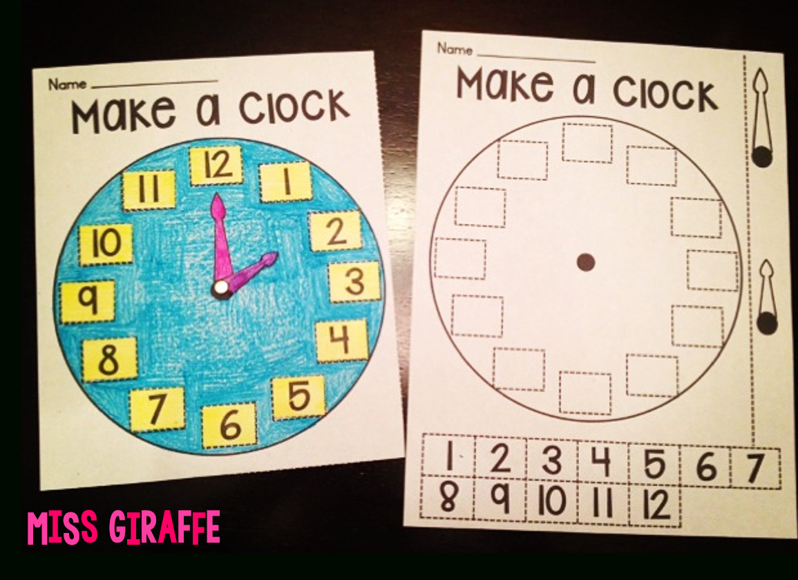 Miss Giraffe&amp;#039;s Class: Telling Time In First Grade