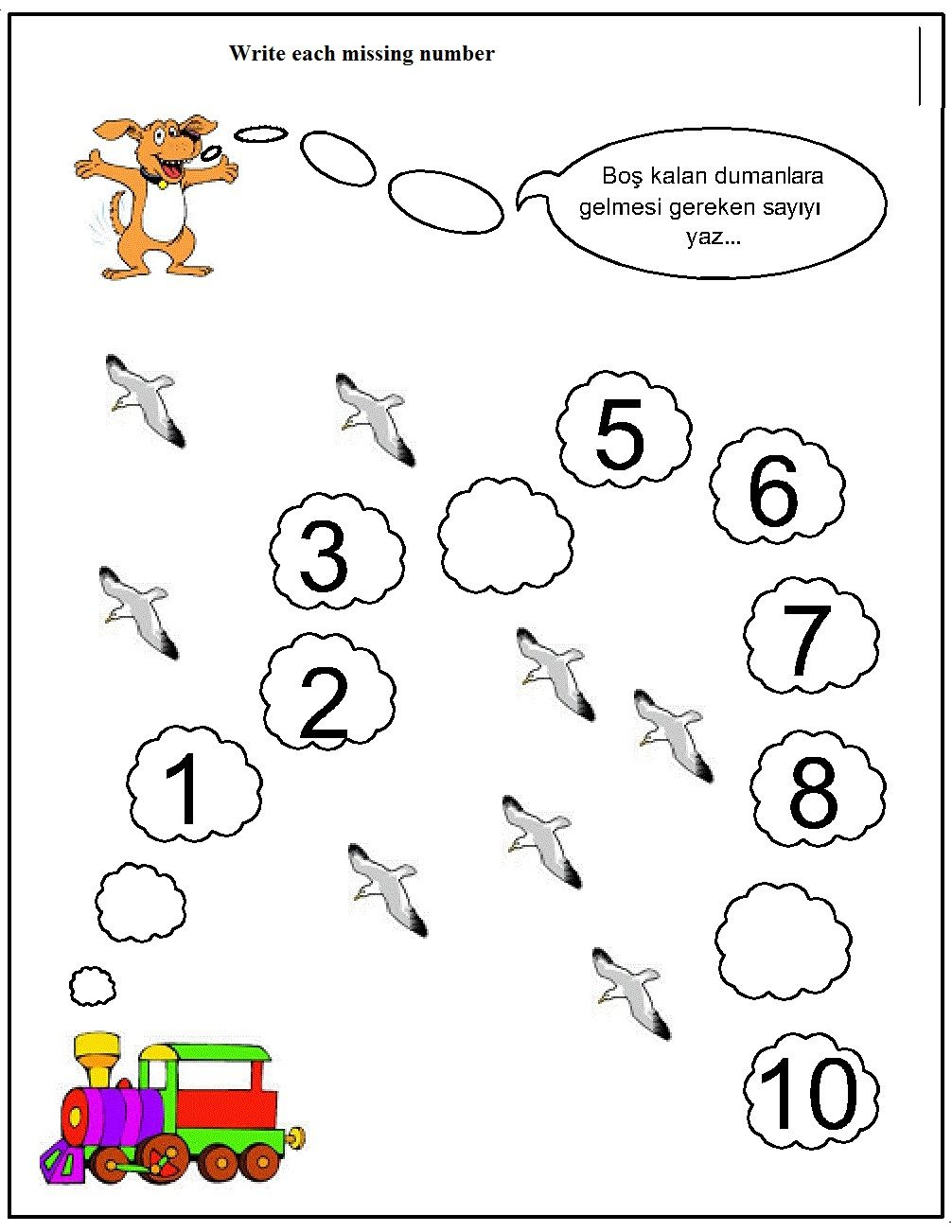 Missing Number Worksheet For Kids (14) | Crafts And