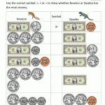 Money Math Worksheets Who Has Most To 2 Dollars 1.gif 800