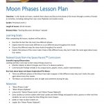 Moon Phases Lesson Plan   Space Racers Pages 1   6   Text