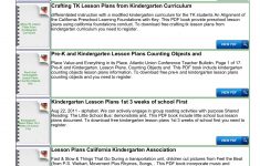Transitional Kindergarten Lesson Plans