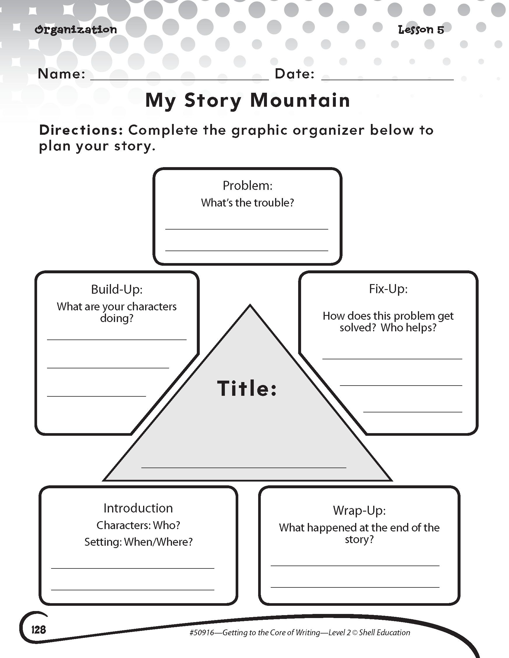 My Story Mountain&amp;quot; Activity From Getting To The Core Of