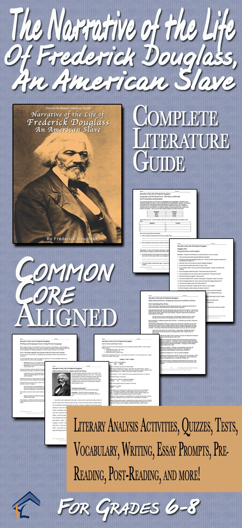 Narrative Of Frederick Douglass Common Core Aligned Lit