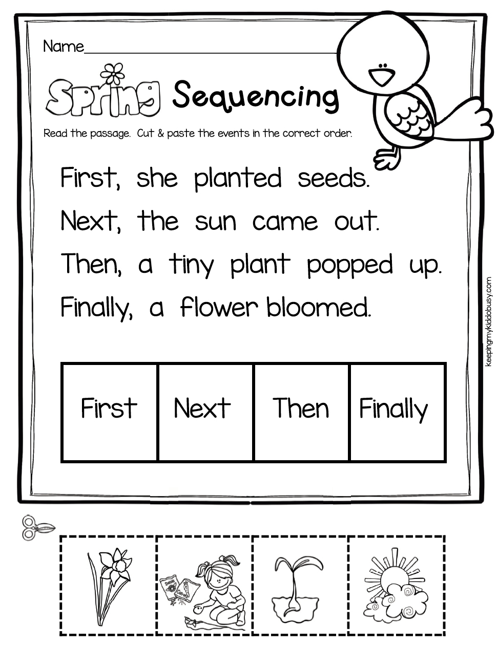 New Sequencing Events Worksheet | Educational Worksheet