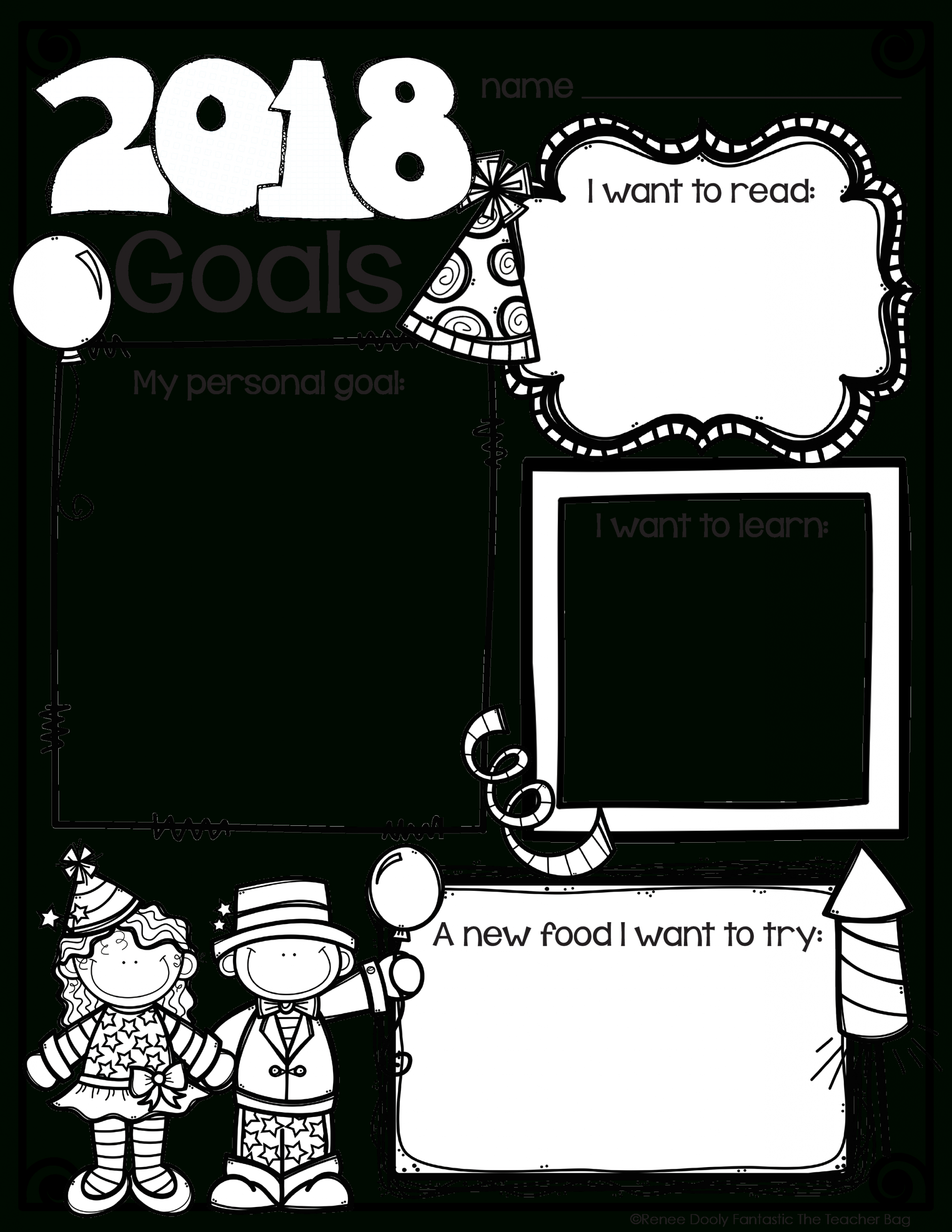 New Year&amp;#039;s Goals Freebie | Teaching, New Years Activities