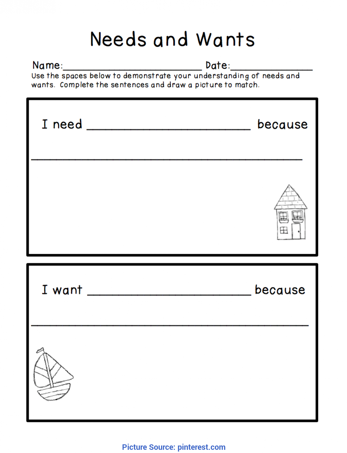 Newest Kindergarten Lesson Plans Needs And Wants Throwback