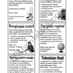 Newspaper Job Advertisements   Esl Worksheetangryparrot