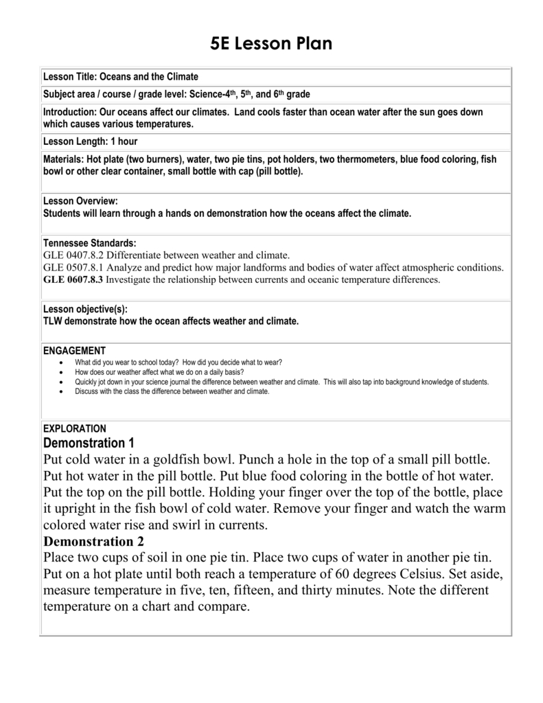 Oceans And Climates - Stemteachersnowpdproject