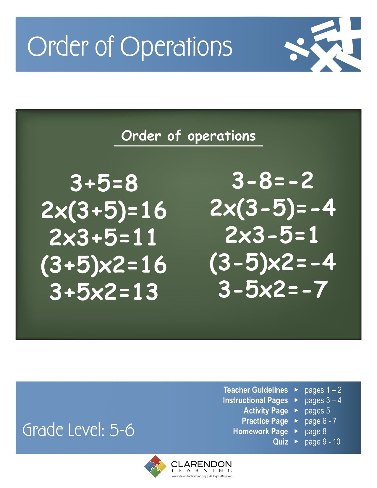 order of operations assignment